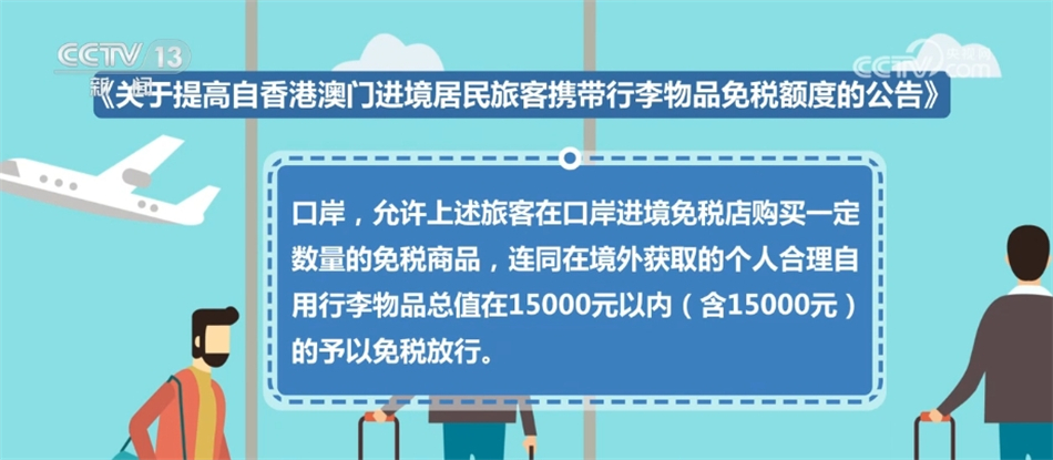 12000元、15000元 自港澳进境行李物品免税额迎来调整！