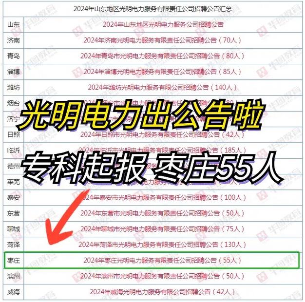 2025年烟台市光明电力服务有限责任公司招聘公告（78人）