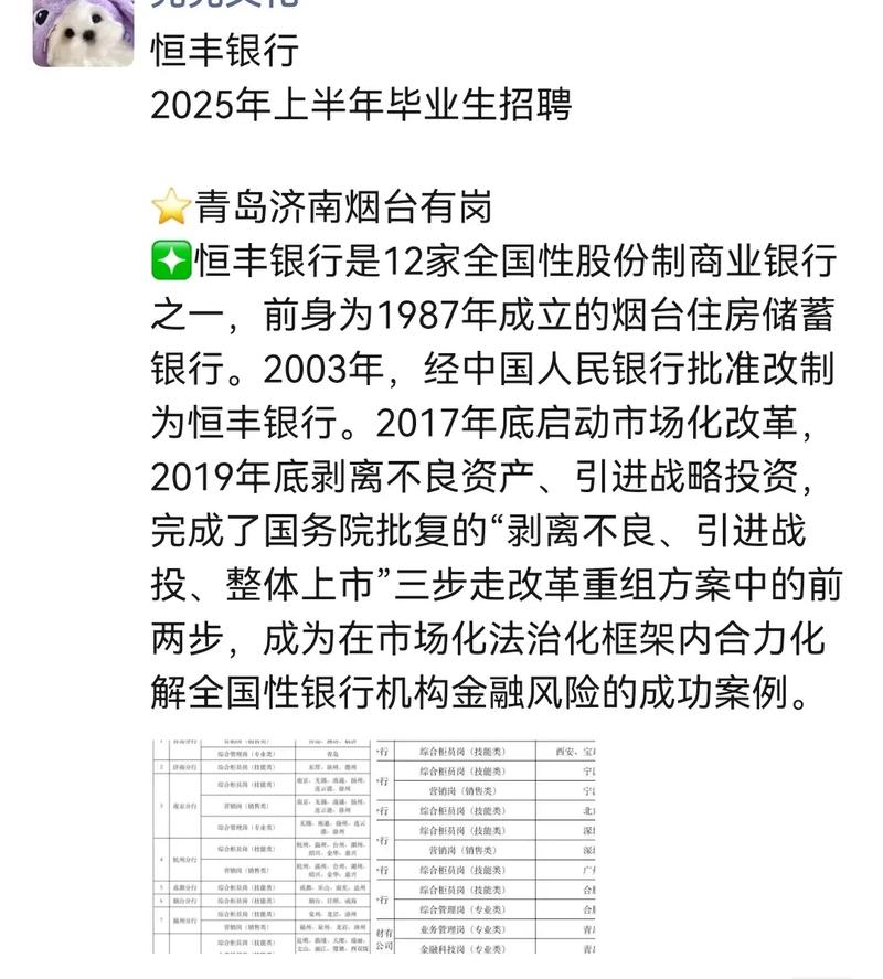 2025年恒丰银行北京分行实习生招聘