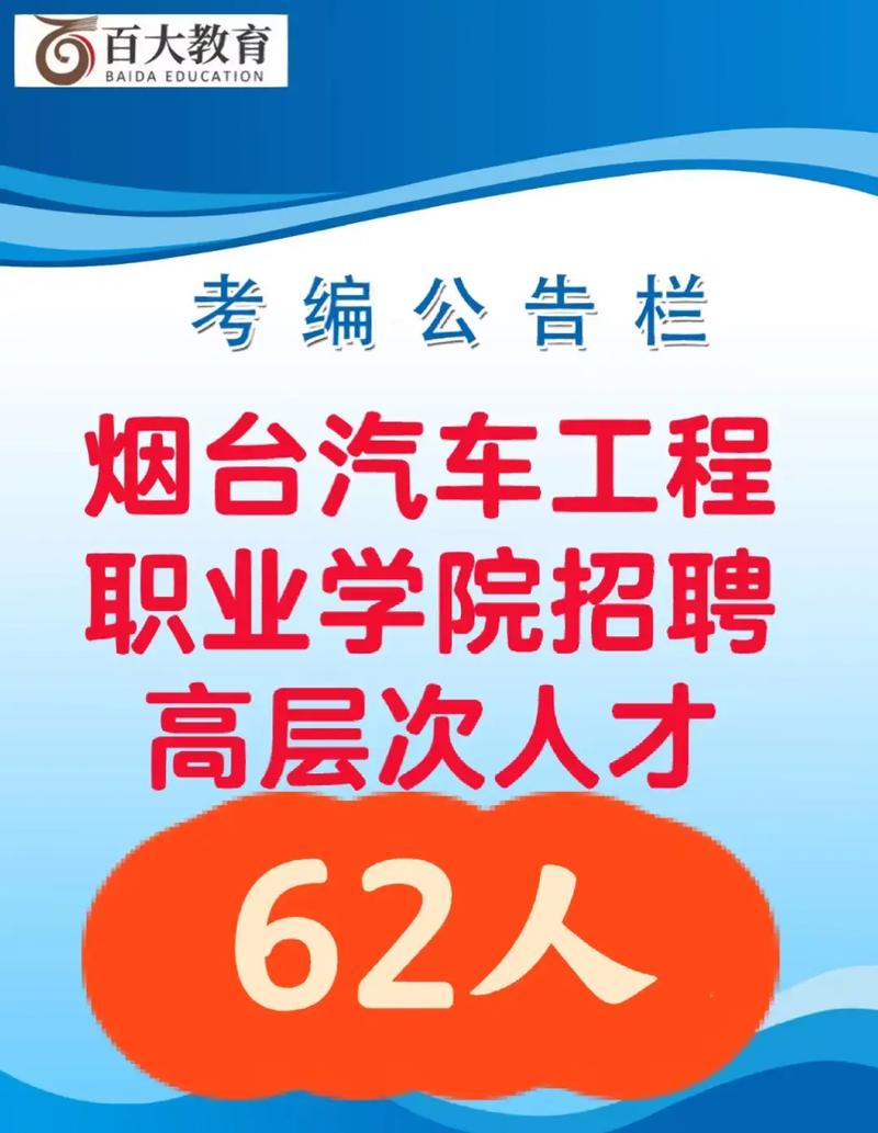 2023年山东烟台汽车工程职业学院公开招聘高层次人才简章（62人）